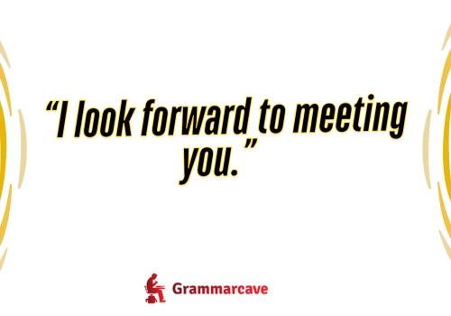 I Look Forward to Meeting You