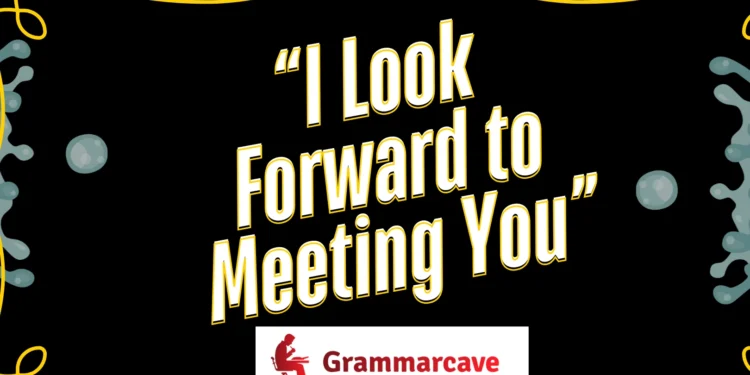 I Look Forward to Meeting You