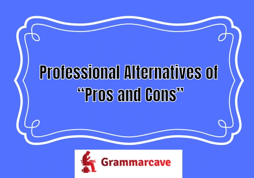 Pros and Cons Synonym