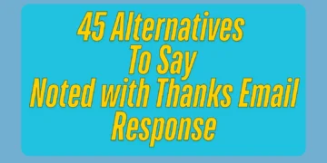 Noted with Thanks Email