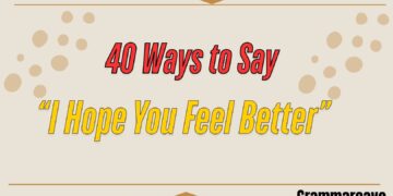 I Hope You Feel Better