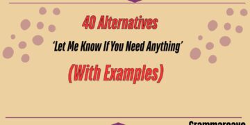 Let Me Know If You Need Anything