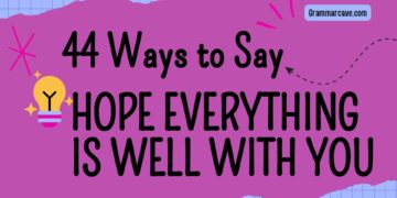 hope everything is well with you